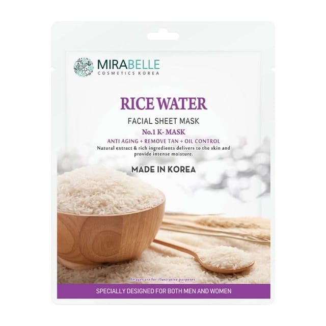 MIRABELLE RICE WATER FACIAL SHEET MASK