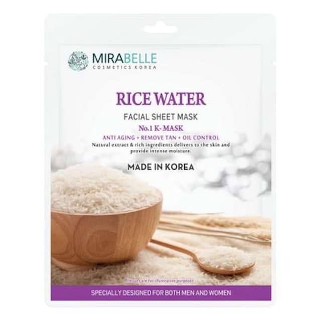 MIRABELLE RICE WATER FACIAL SHEET MASK
