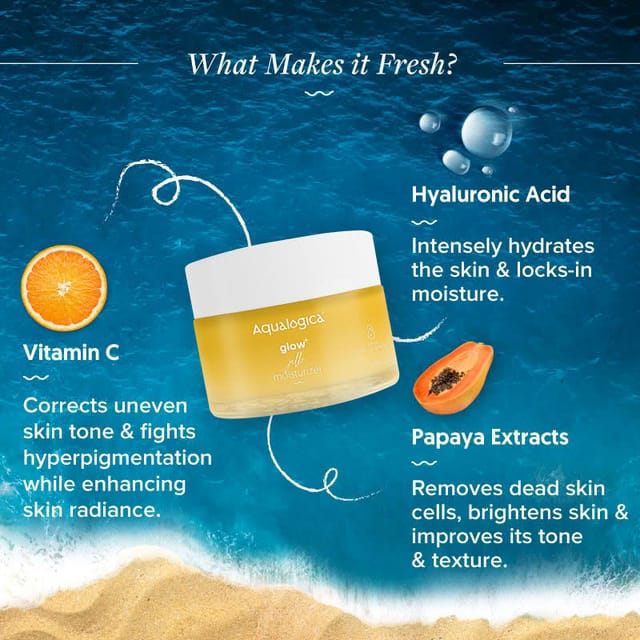 AQUALOGICA GLOW+ JELLO GEL MOISTURISER 50 ML