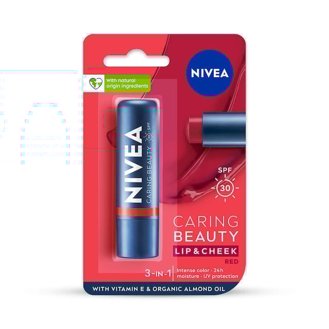 NIVEA CARING BEAUTY RED 4.8G