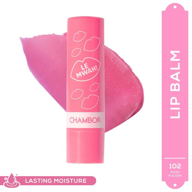 CHAMBOR LE MWAH! TINTED LIP BALM-102- ROSE PUCKER