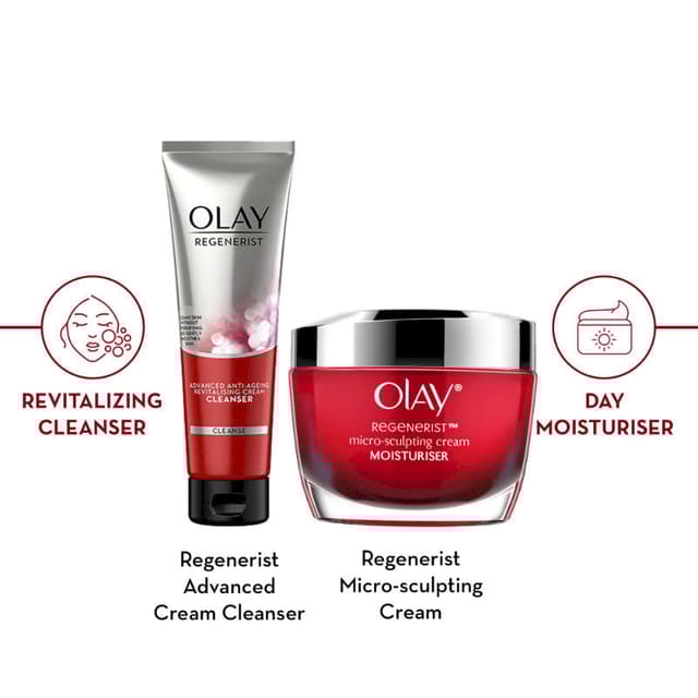 OLAY REGENERIST MICRO DAYCREAM+CLEANSER100M FREE