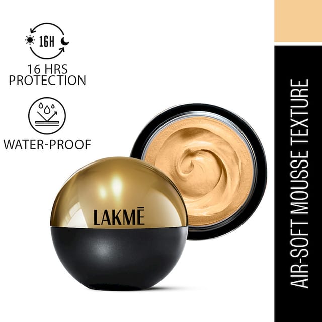 LAKME  ABSLOUTE  MATTREAL SKIN NATURAL MOUSSE  GOLDN LIGHT 04