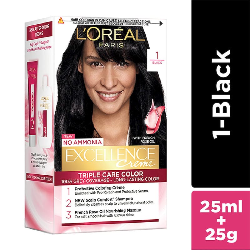 LOREAL PARIS EXCELLENCE CREME HAIR COLOUR BLACK 01