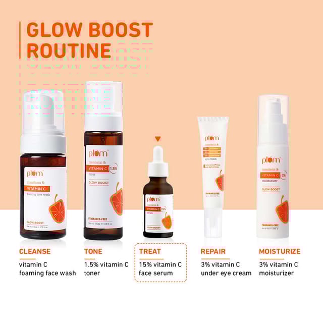 PLUM 15% MANDARIN AND VITAMIN C SERUM GLOW BOOST 30ML