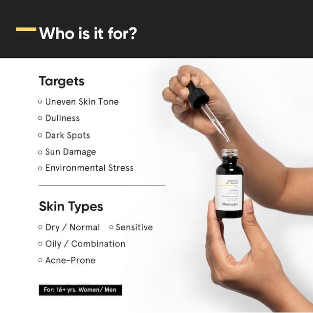 MINIMALIST VITAMIN C + E+ FERULIC 16% FACE SERUM 20ML