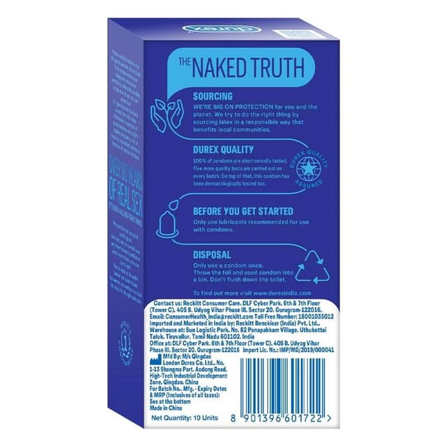 DUREX INVISIBLE CLOSE FIT 10PK EMB