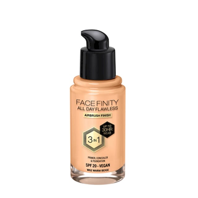 MAX FACTOR FACE FINITY ALL DAY FLAWLESS 3 IN 1 FOUNDATION - WARM BEIGE