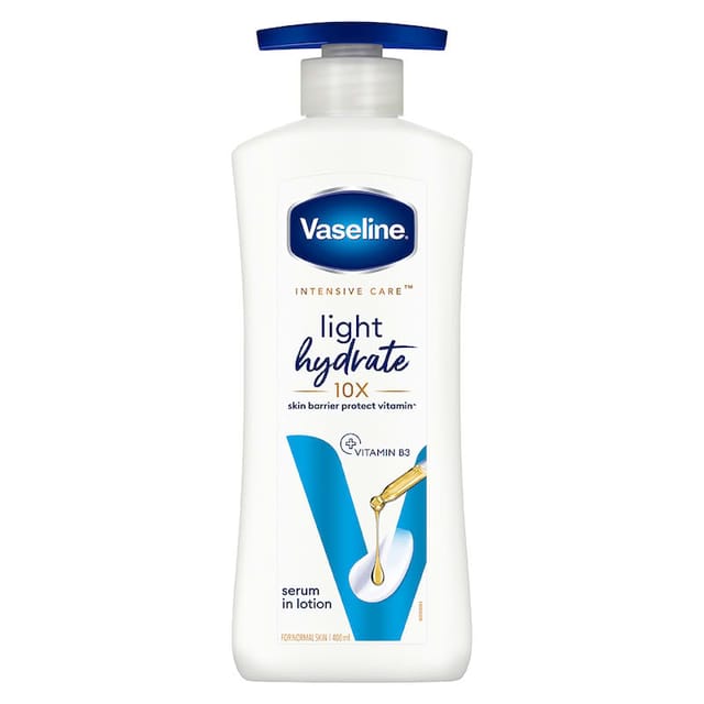 VASELINE LIGHT HYDRATE LOTION 400ML