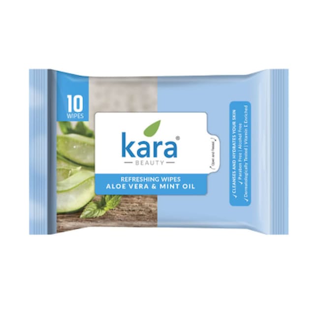 KARA FACE WIPES ALOE MINT 10P