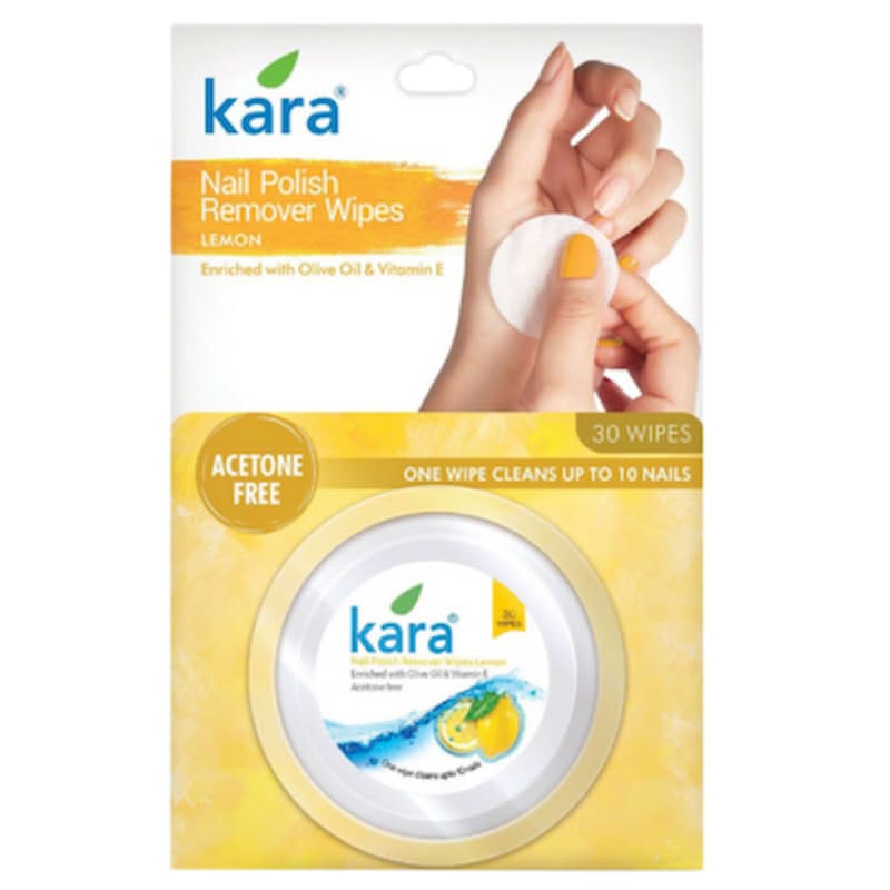 KARA WIPES NAIL POLISH REMOVER LEMON 30P