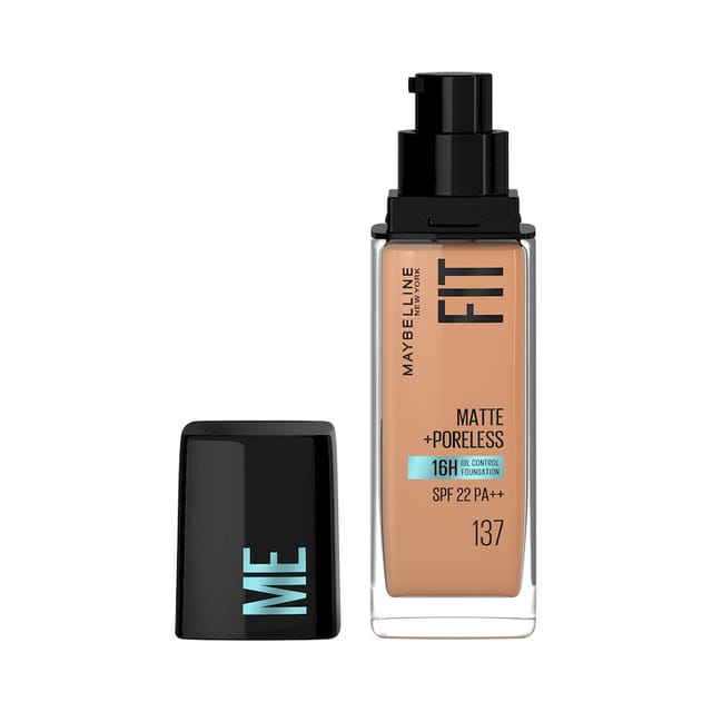 MAYBELLINE NEW YORK FIT ME MATTE + PORELESS LIQUID FOUNDATION 137 GOLDEN TAN