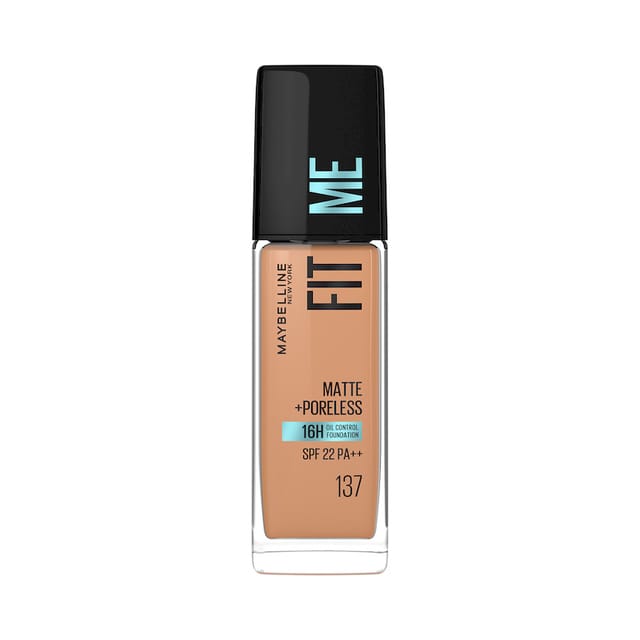 MAYBELLINE NEW YORK FIT ME MATTE + PORELESS LIQUID FOUNDATION 137 GOLDEN TAN