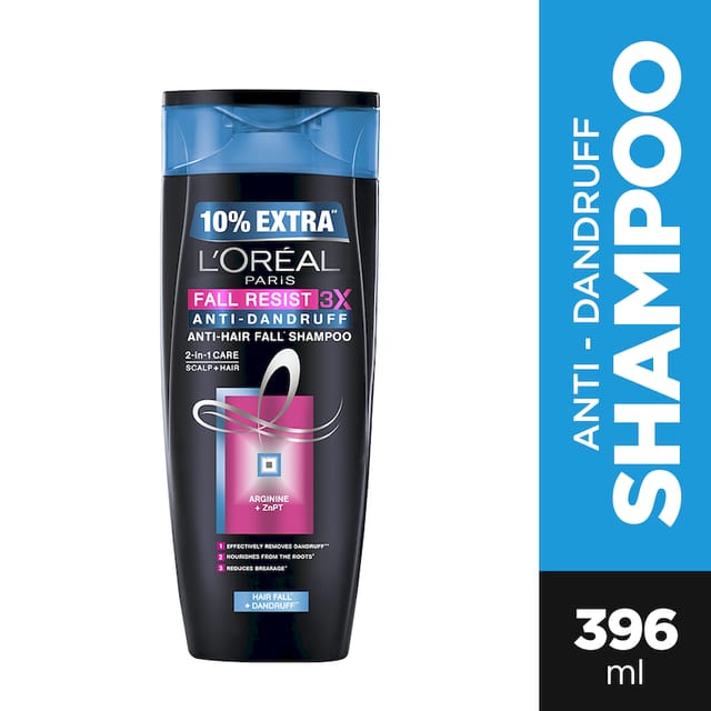 LOREAL PARIS FALL RESIST 3X ANTI DANDRUFF SHAMPOO 360ML