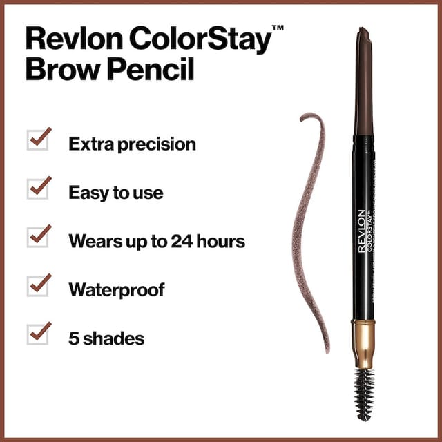 REVLON COLOR STAY BROW PENCIL SOFT BLACK