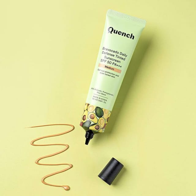 QUENCH BRAVOCADO DAILY DEFENSE TINTED SUNSCREEN SPF 50 PA+++ (DEEP) 50ML