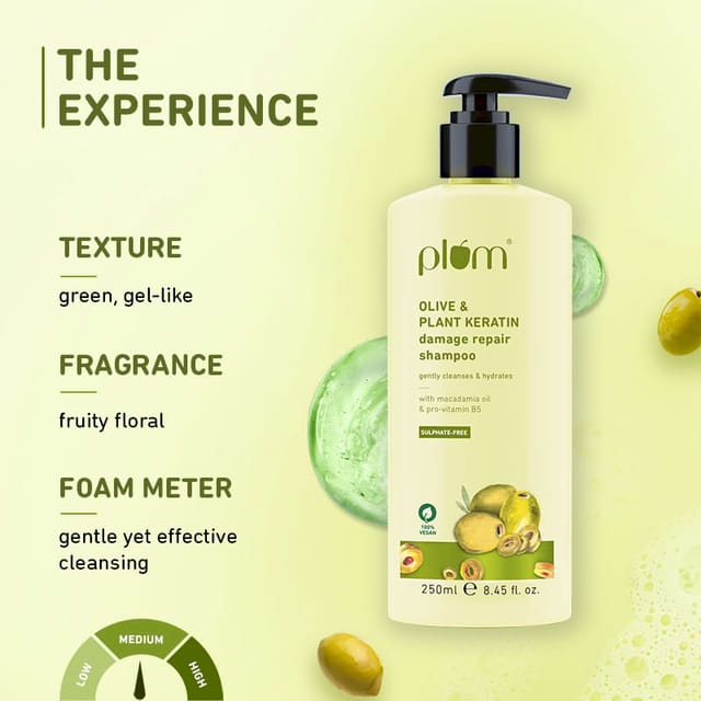 PLUM OLIVE & PLANT KERATIN DAMAGE REPAIR SHAMPOO 250ML