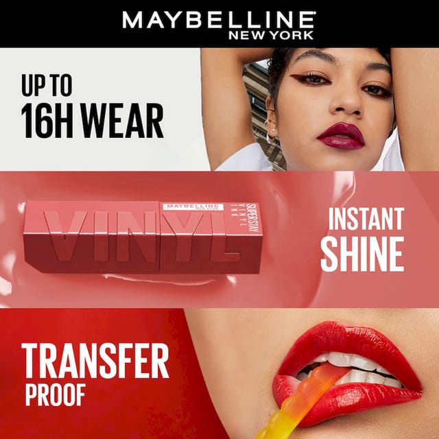 MAYBELLINE NEW YORK SUPER STAY VINYL INK LIQUID LIPSTICK 130