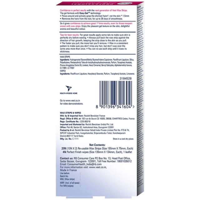 VEET WAX STRIPS FOR SENSITIVE SKIN 20S