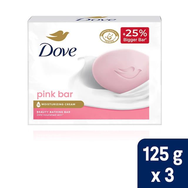 DOVE PINK BEAUTY BAR 125G*3