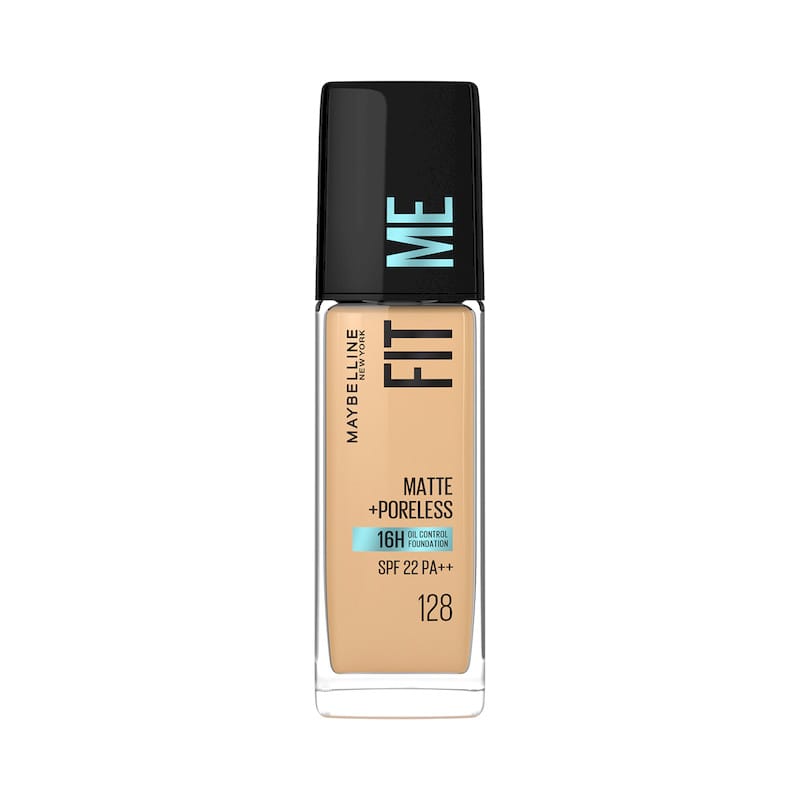MAYBELLINE NEW YORK FIT ME MATTE + PORELESS LIQUID MATTE OIL CONTROL FOUNDATION WITH SPF22 WARM NUDE 128 30ML