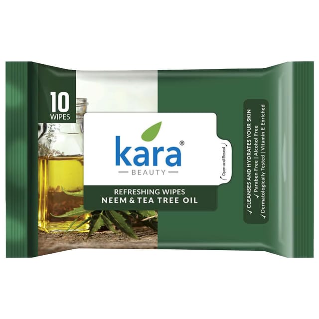 KARA FACE WIPES TEA TREE&NEEM 10P