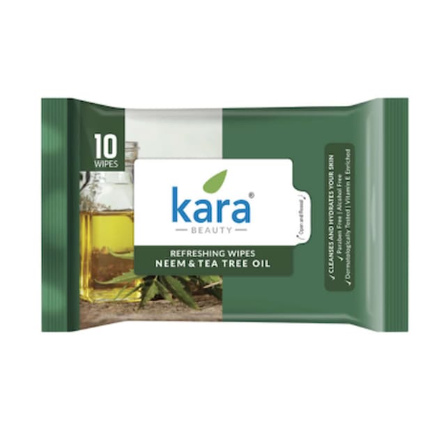 KARA FACE WIPES TEA TREE&NEEM 10P