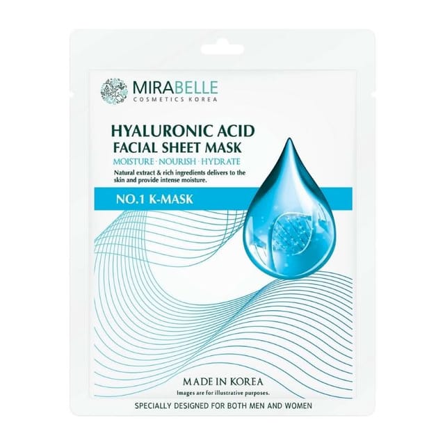MIRABELLE HYALURONIC ACID FACIAL SHEET MASK