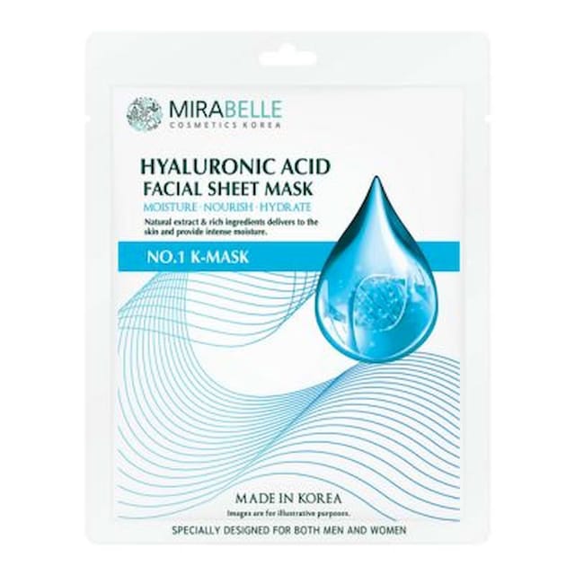 MIRABELLE HYALURONIC ACID FACIAL SHEET MASK