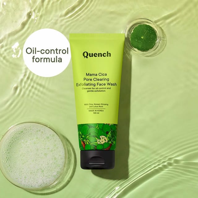 QUENCH MAMA CICA PORE CLEARING EXFOLIATING FACEWASH 100ML