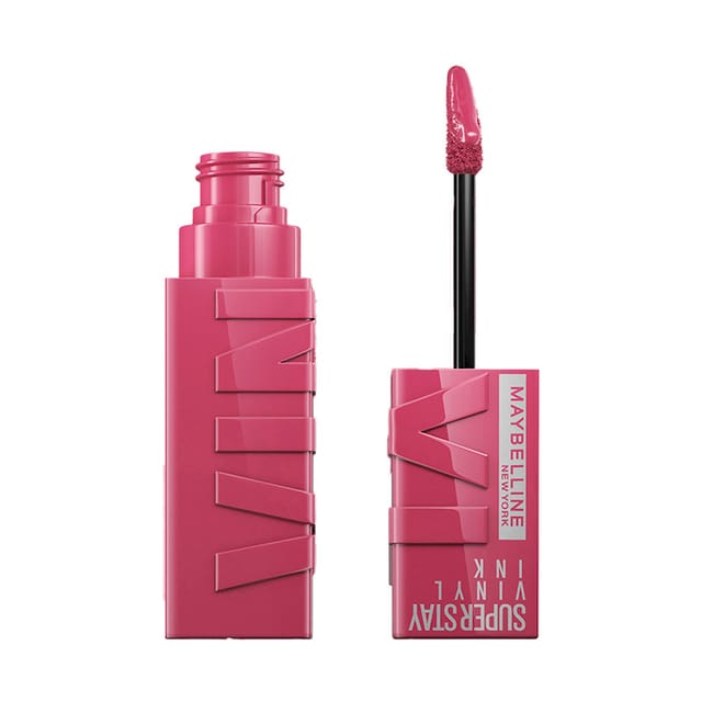 MAYBELLINE SUPERSTAY VINYL INK LIQUID LIPSTICK COY HIGH SHINE THAT LASTS FOR 16 HRS ENRICHED WITH VITAMIN E & ALOE