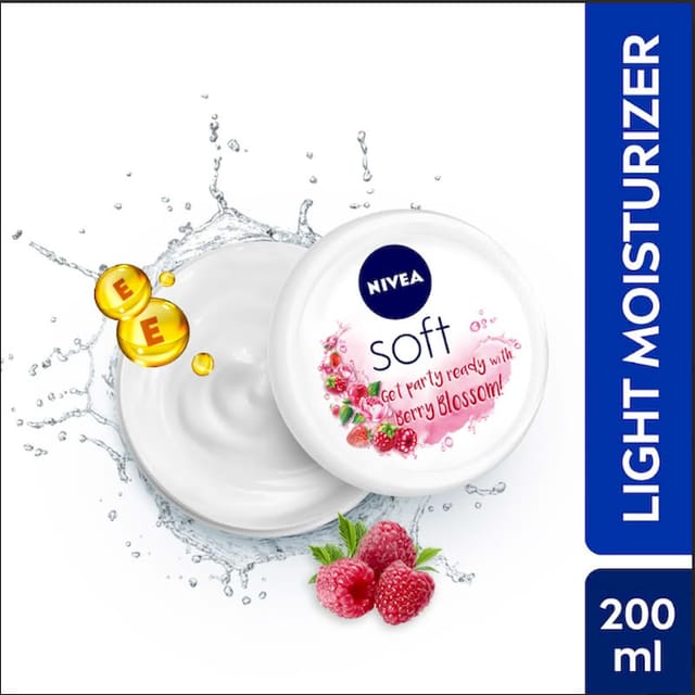 NIVEA SOFT BERRY BLOSSOM MOISTURISING CREAM 200ML
