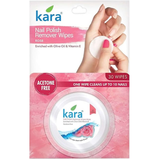 KARA WIPES NAIL POLISH REMOVER ROSE 30P