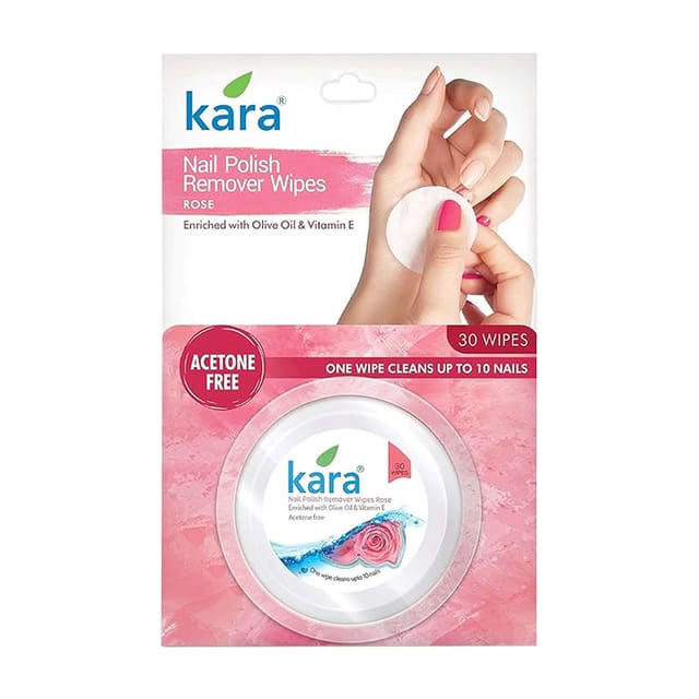 KARA WIPES NAIL POLISH REMOVER ROSE 30P