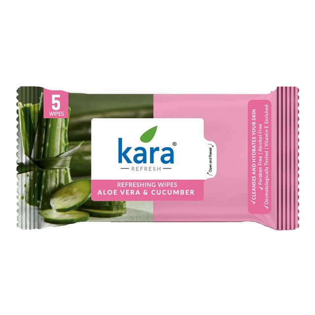 KARA FACE WIPES REFRESH ALOE CUCU 5P