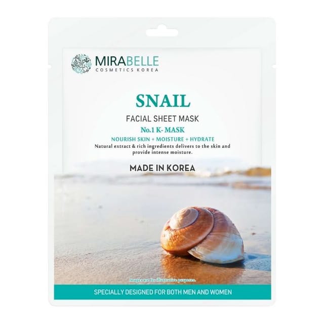 MIRABELLE SNAIL FACIAL SHEET MASK