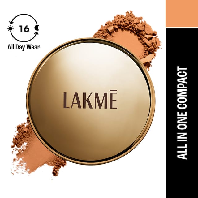 LAKME 9 TO 5 PRIMER + MATTE POWDER FOUNDATION COMPACT NATURAL ALMOND 06 9GM