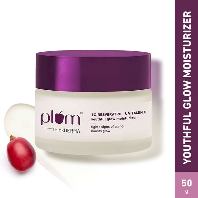 PLUM 1% RESVERATROL & VITAMIN C YOUTHFUL GLOW MOISTURIZER 50GM
