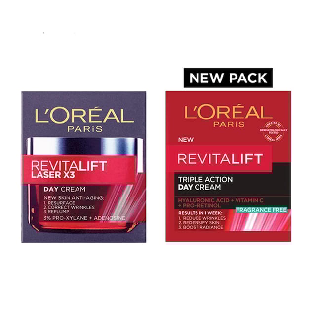 LOREAL PARIS REVITALIFT TRIPLE ACTION DAY CREAM 50GM