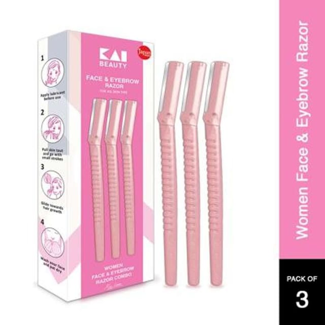 KAI FACE & EYEBROW RAZOR PACK OF 3