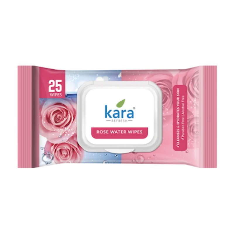 KARA ROSE WATER FACIAL WIPES - 25P