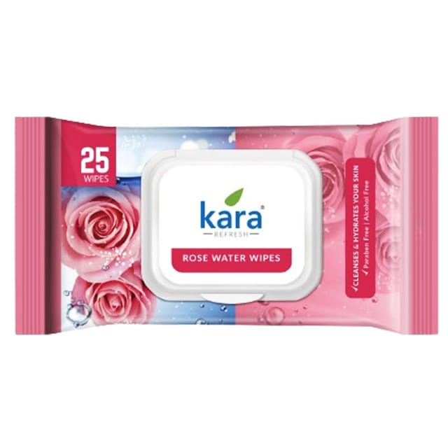 KARA ROSE WATER FACIAL WIPES - 25P