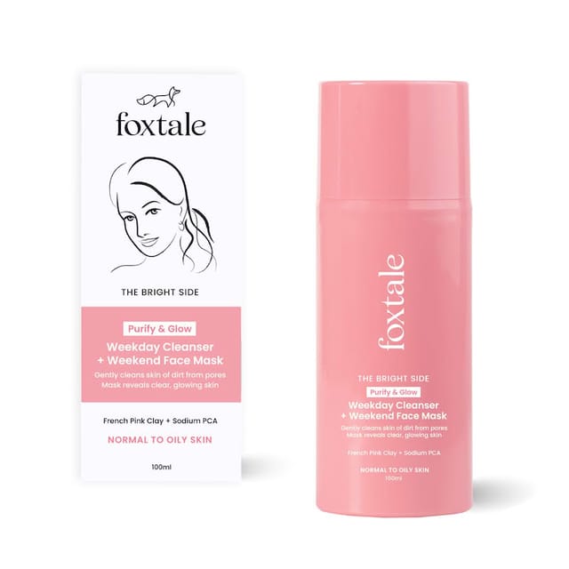 FOXTALE PURIFY & GLOW CLEANSR+MASK 100ML