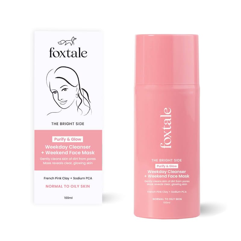 FOXTALE PURIFY & GLOW CLEANSR+MASK 100ML