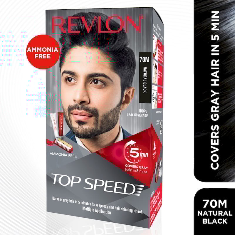 REVLON HAIR COLOUR TOPSPEED  NATURAL BLACK 7M
