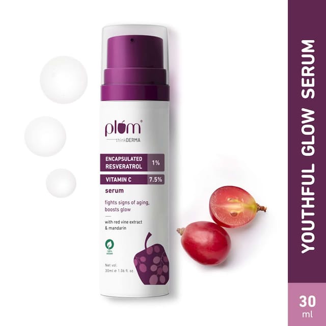 PLUM 1% ENCAPSULATED RESVERATROL & 7.5% VITAMIN C SERUM (30 ML)