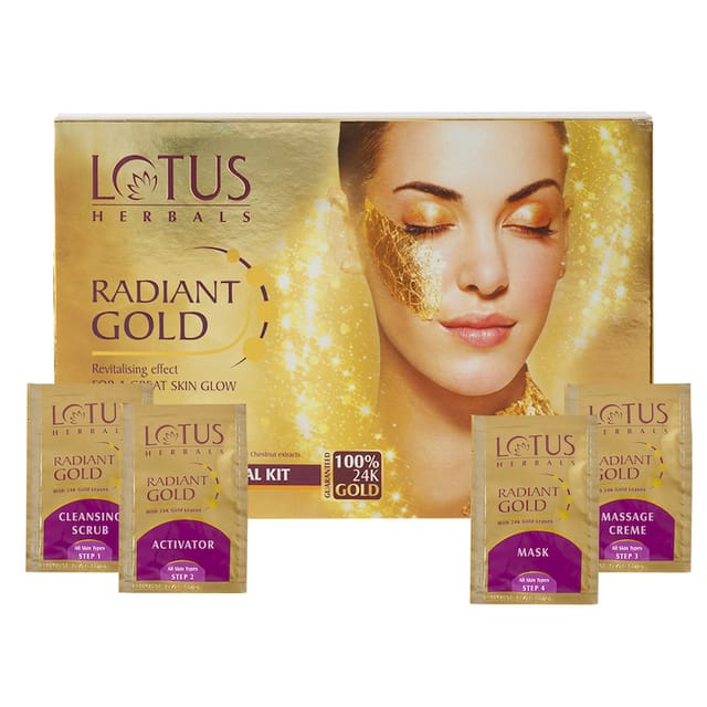 LOTUS HERBALS RADIANT GOLD FACIAL KIT SINGLE