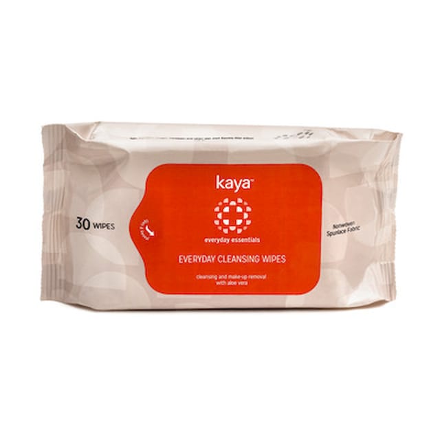 KAYA EVERYDAY CLEANSING WIPES 30S
