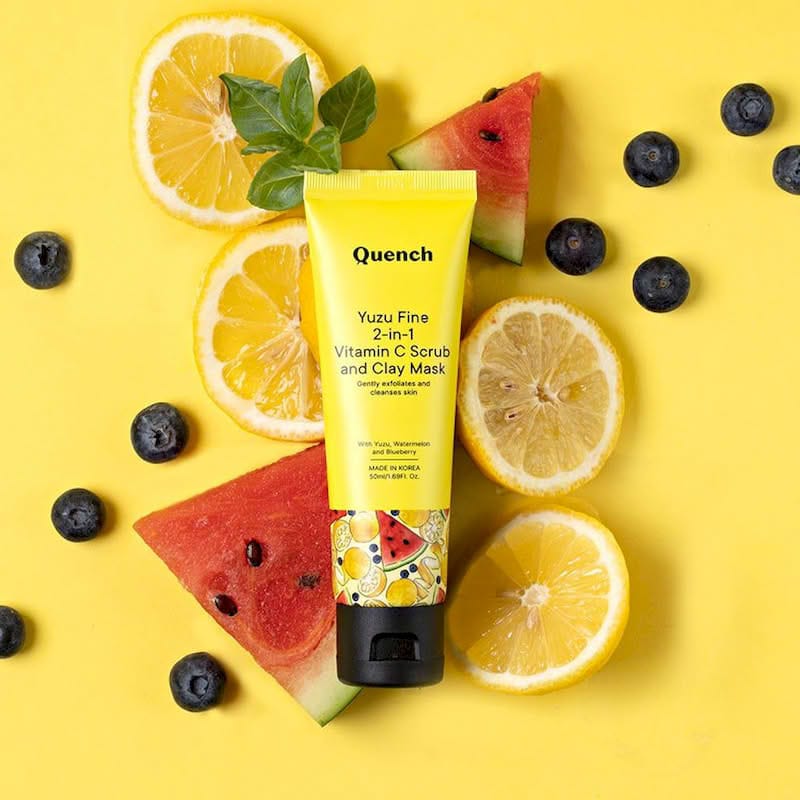 QUENCH YUZU FINE VITAMIN C SCRUB CLAYMASK 50ML