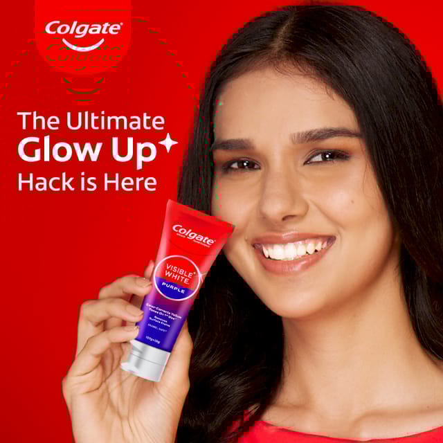 COLGATE TOOTHPASTE VISBILE WHITE PURPLE 240G